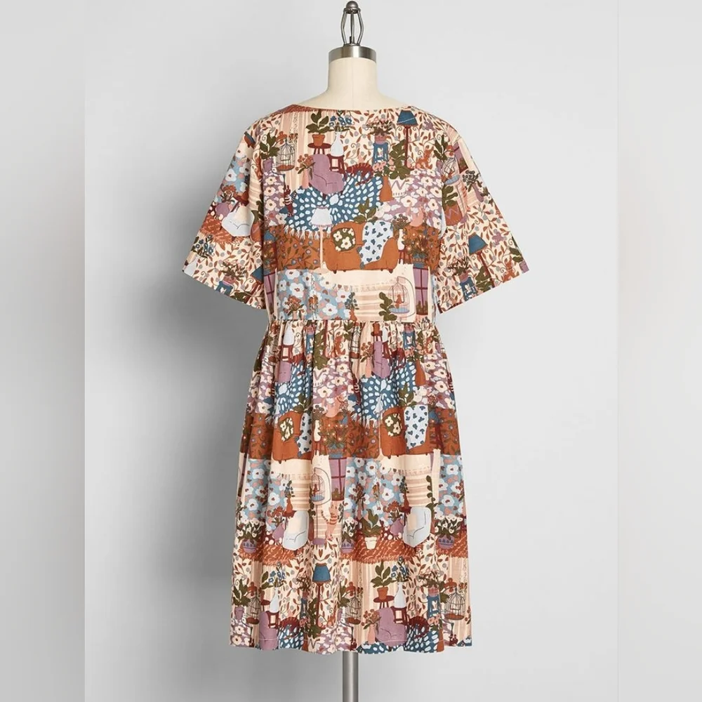 Princess Highway Sunday Sweetness Lounge Cat Babydoll Dress Size 12 AU / 8 US - Picture 3 of 12